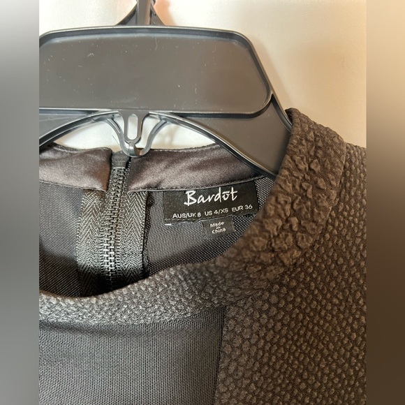 Bardot Croc Panel Dress Black - Picture 6 of 6